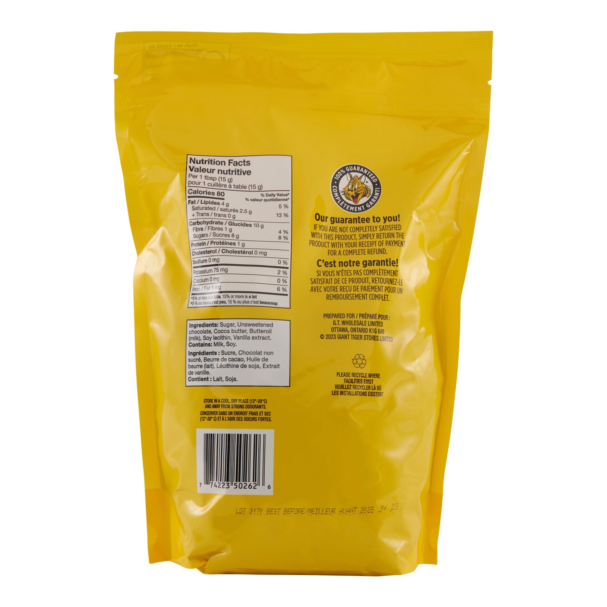 Giant Value Semi-Sweet Chocolate Chips, 925 g