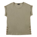 lily morgan Women's Button Detail Solid Blouse
