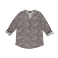lily morgan Women's Printed V-Neck Button Blouse