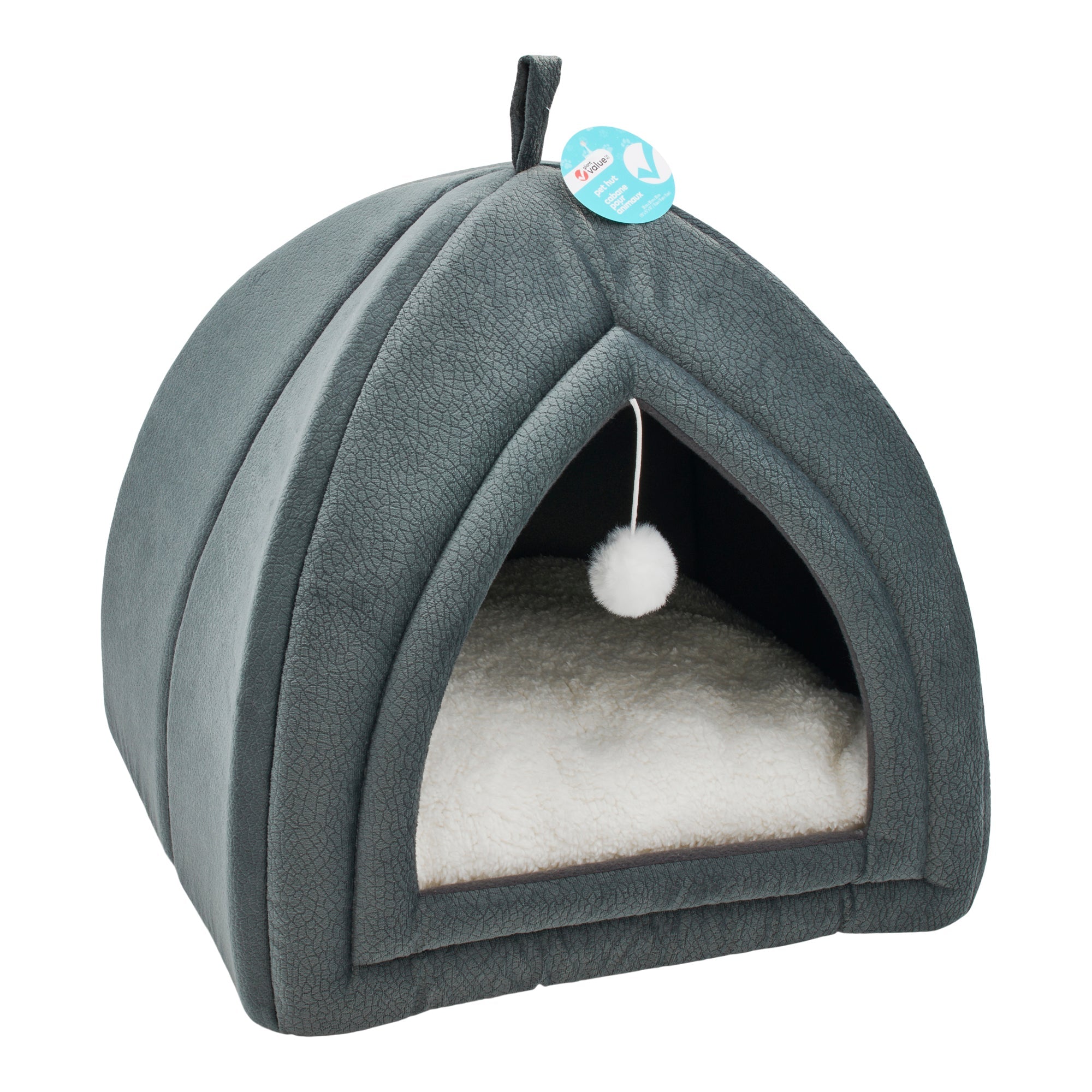 Giant Value Cat Hut with Fluffy Ball
