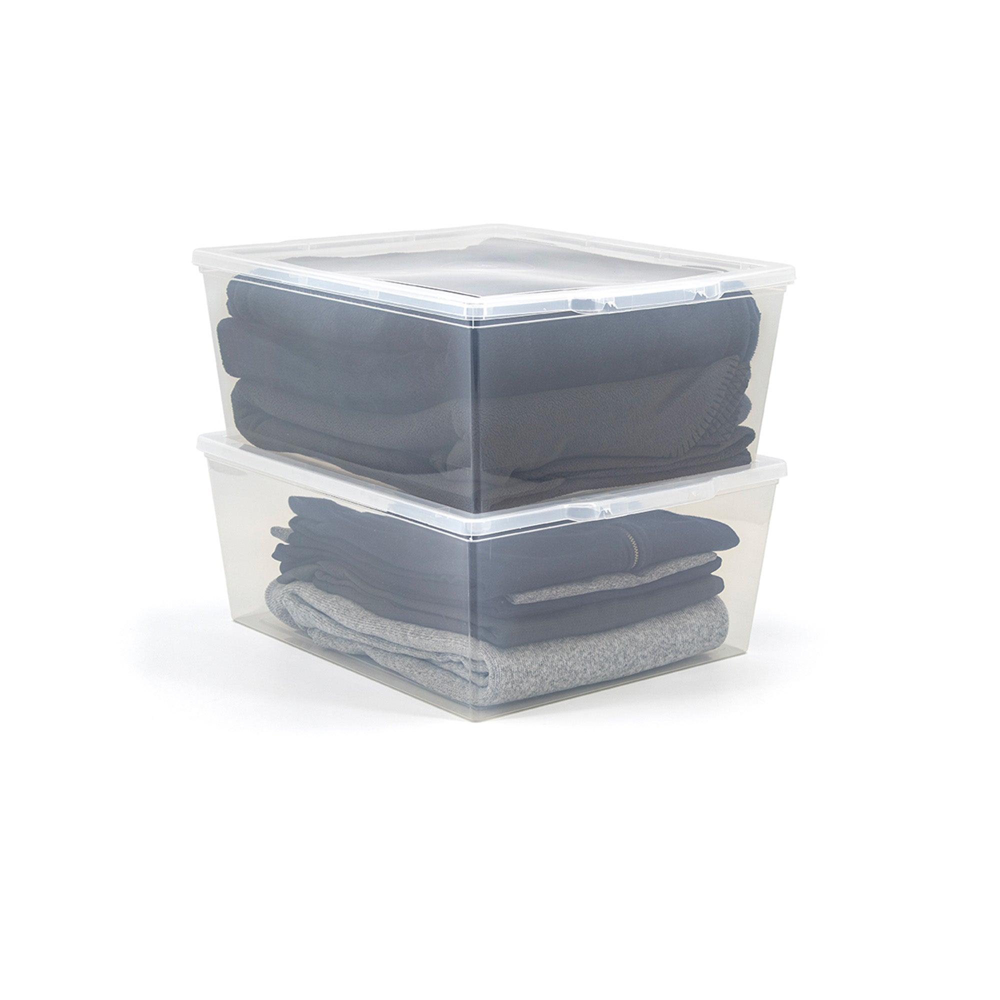 Tuffstore Clear Tote With Lid, 19.4-L.