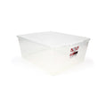 Tuffstore Clear Tote With Lid, 19.4-L.