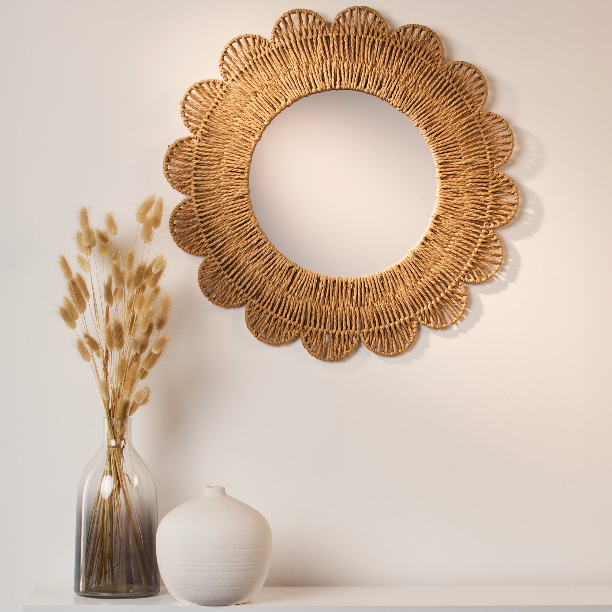 HomeStyles Flower Shaped Mirror, 24-in.