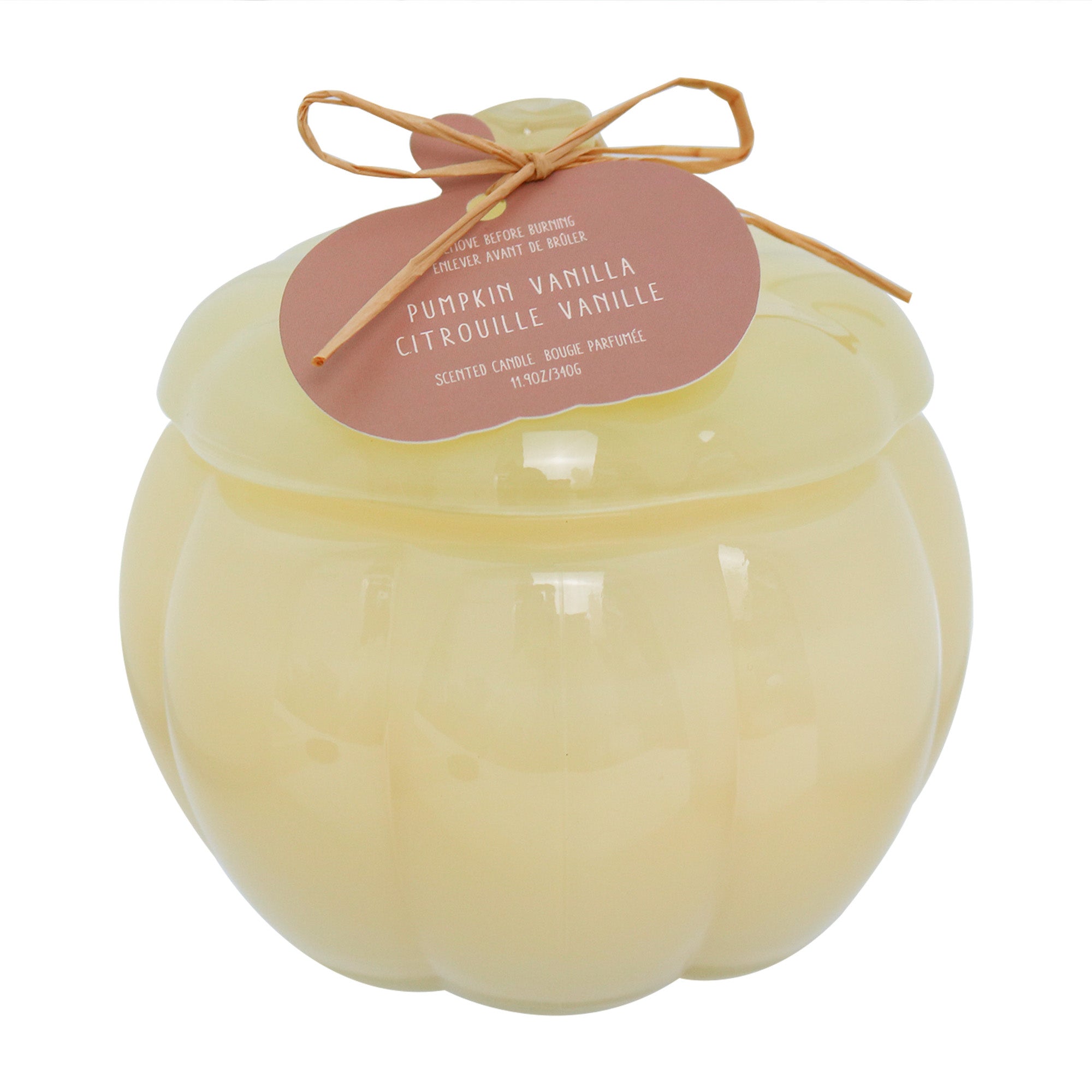 HomeStyles Glass Pumpkin Candle, 12-oz.