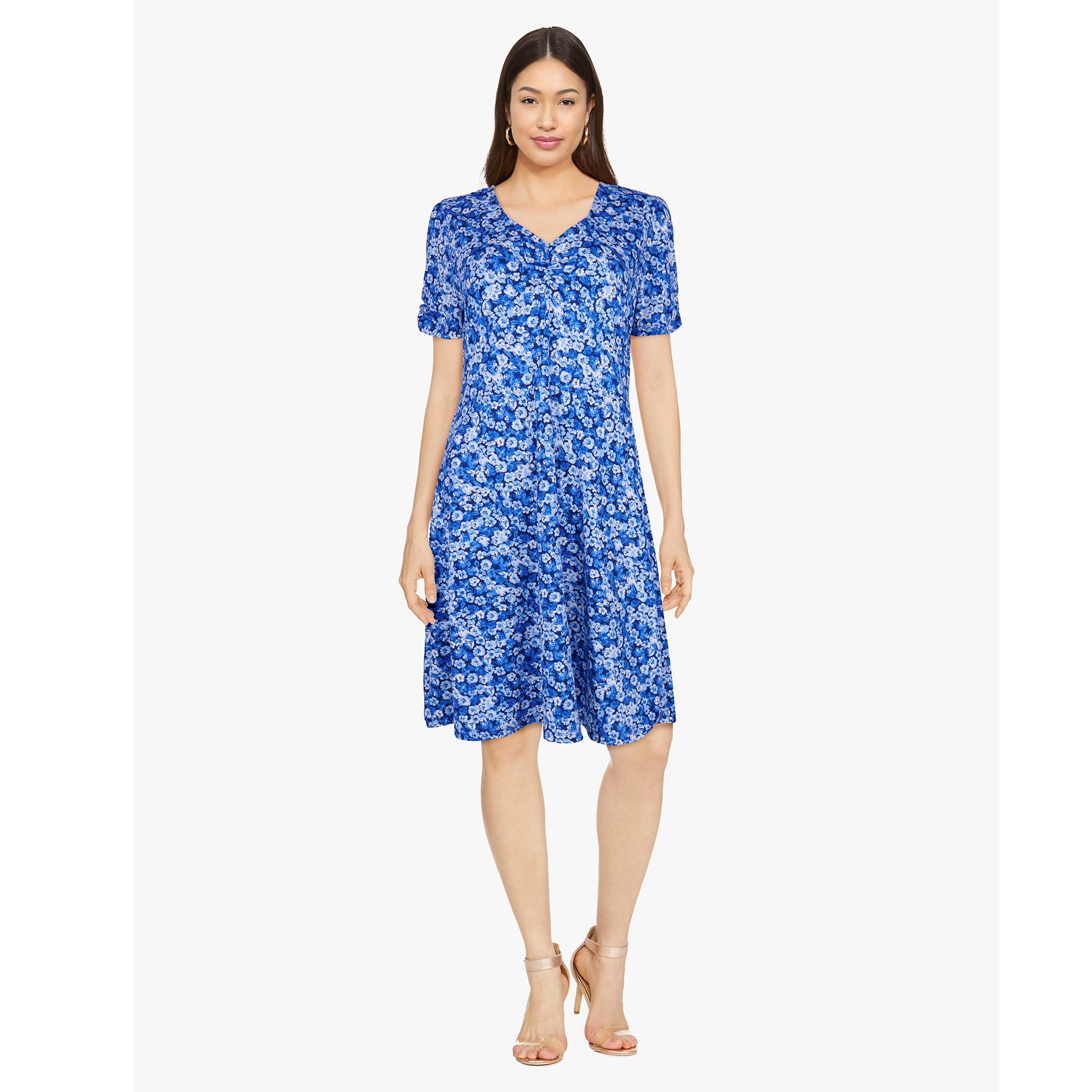 Women's Printed Short Sleeve Skater Dress