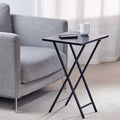 HomeStyles Folding Tray Table, Black, 18-in x 15-in x 25.5-in