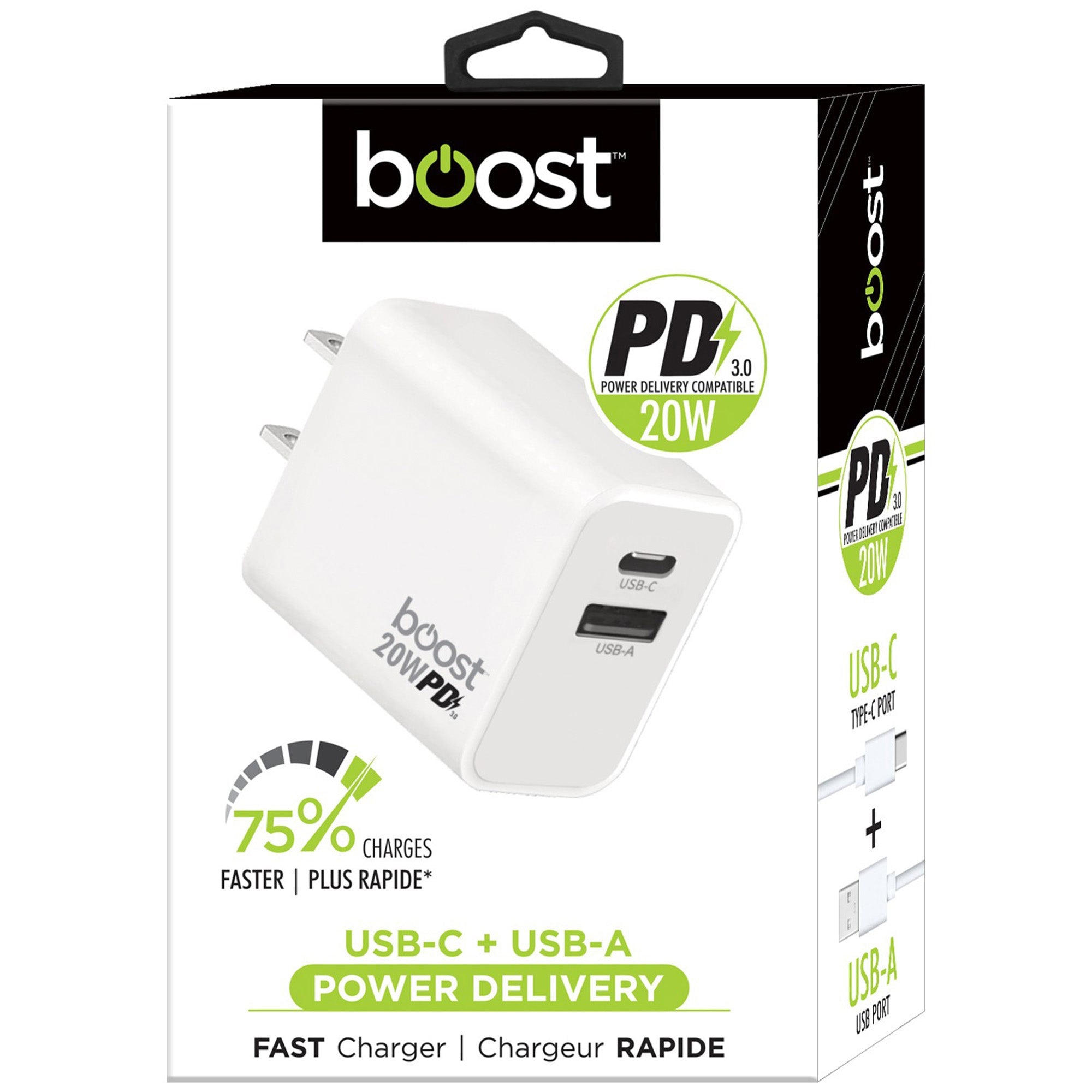 Quick Charge Wall Charger, White