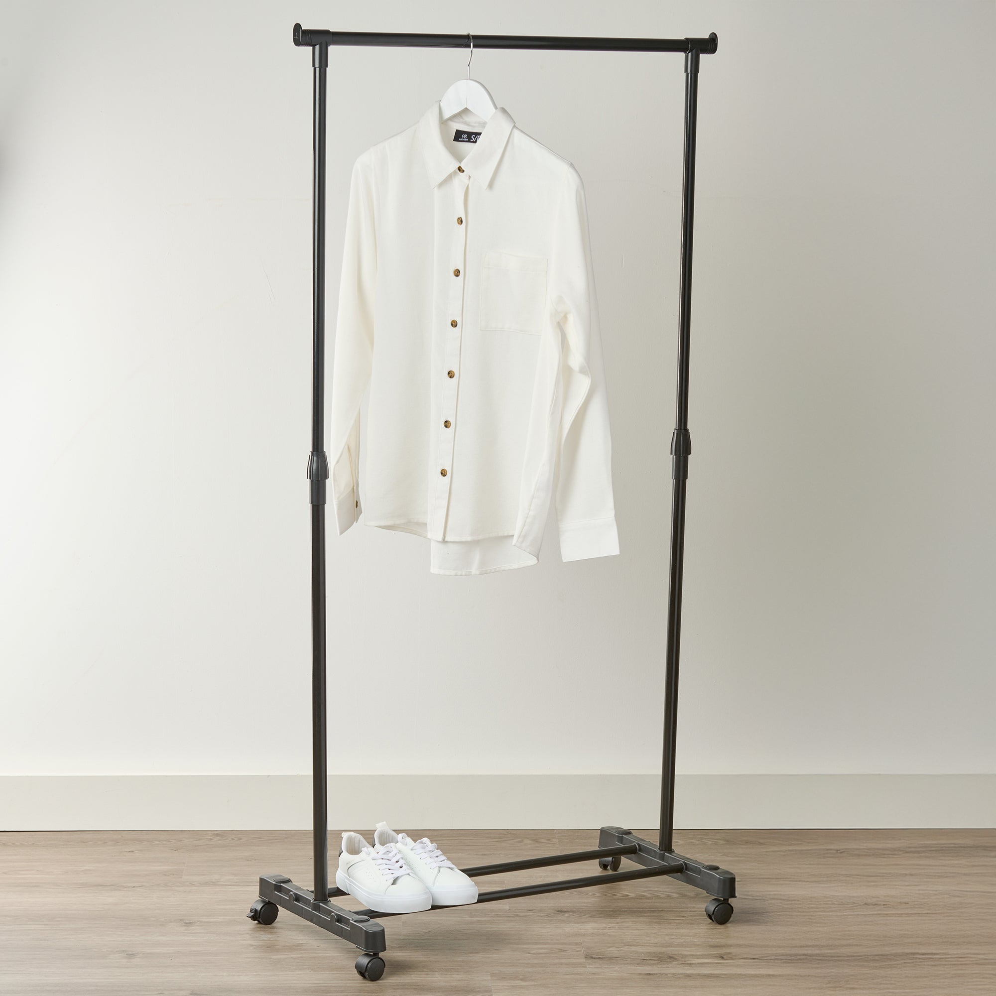 HomeStyles Metal Rolling Rack, Black