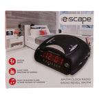 Digital Radio Alarm Clock, Black