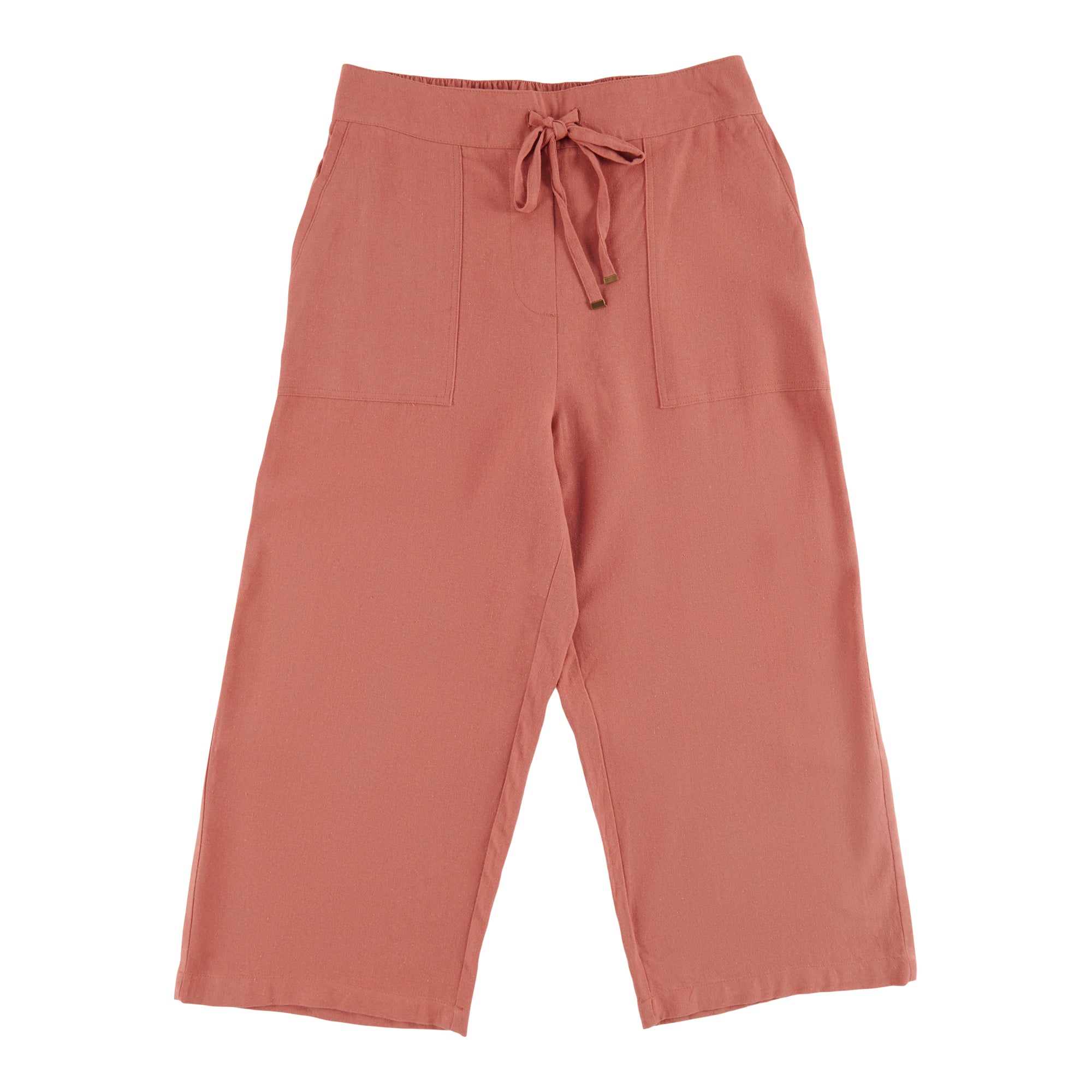 mySTYLE Women's Cropped Linen Blend Pants