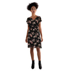 lily morgan Women's Flutter Sleeve Dress