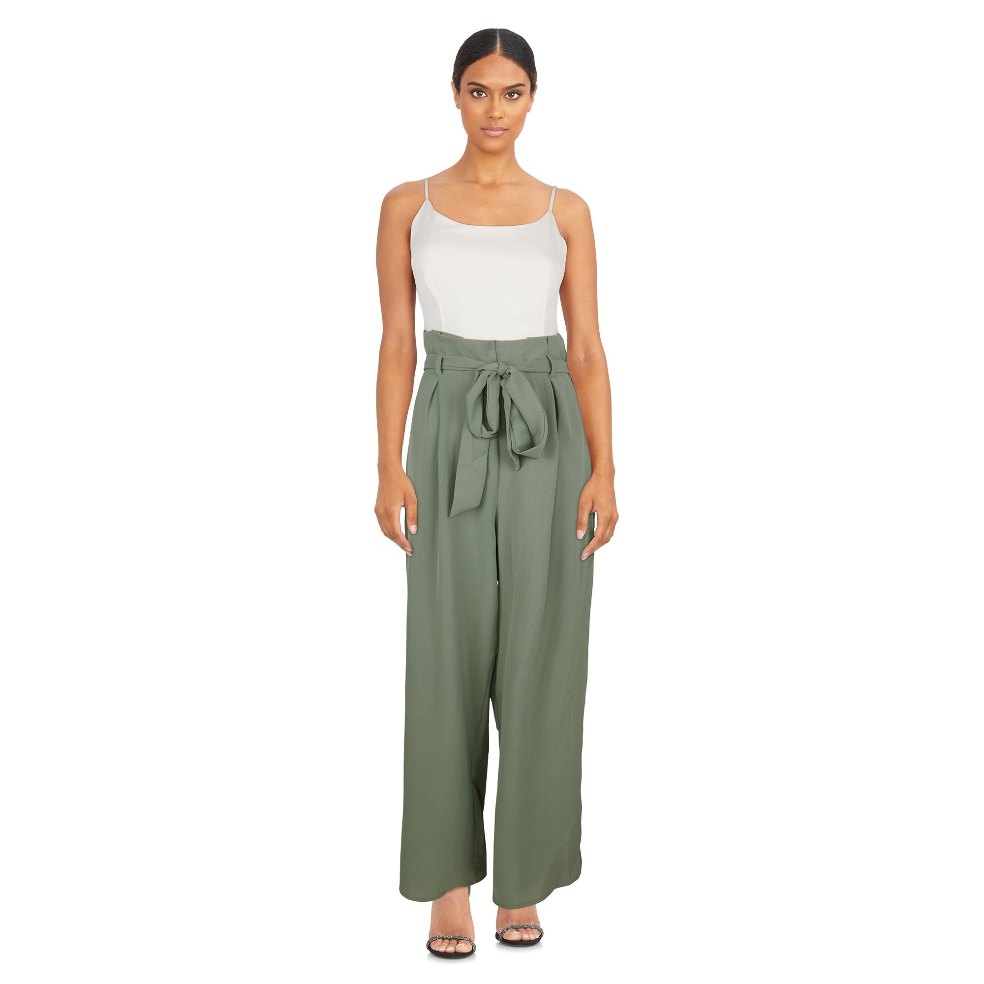 lily morgan Women's Tie-Front Jumpsuit