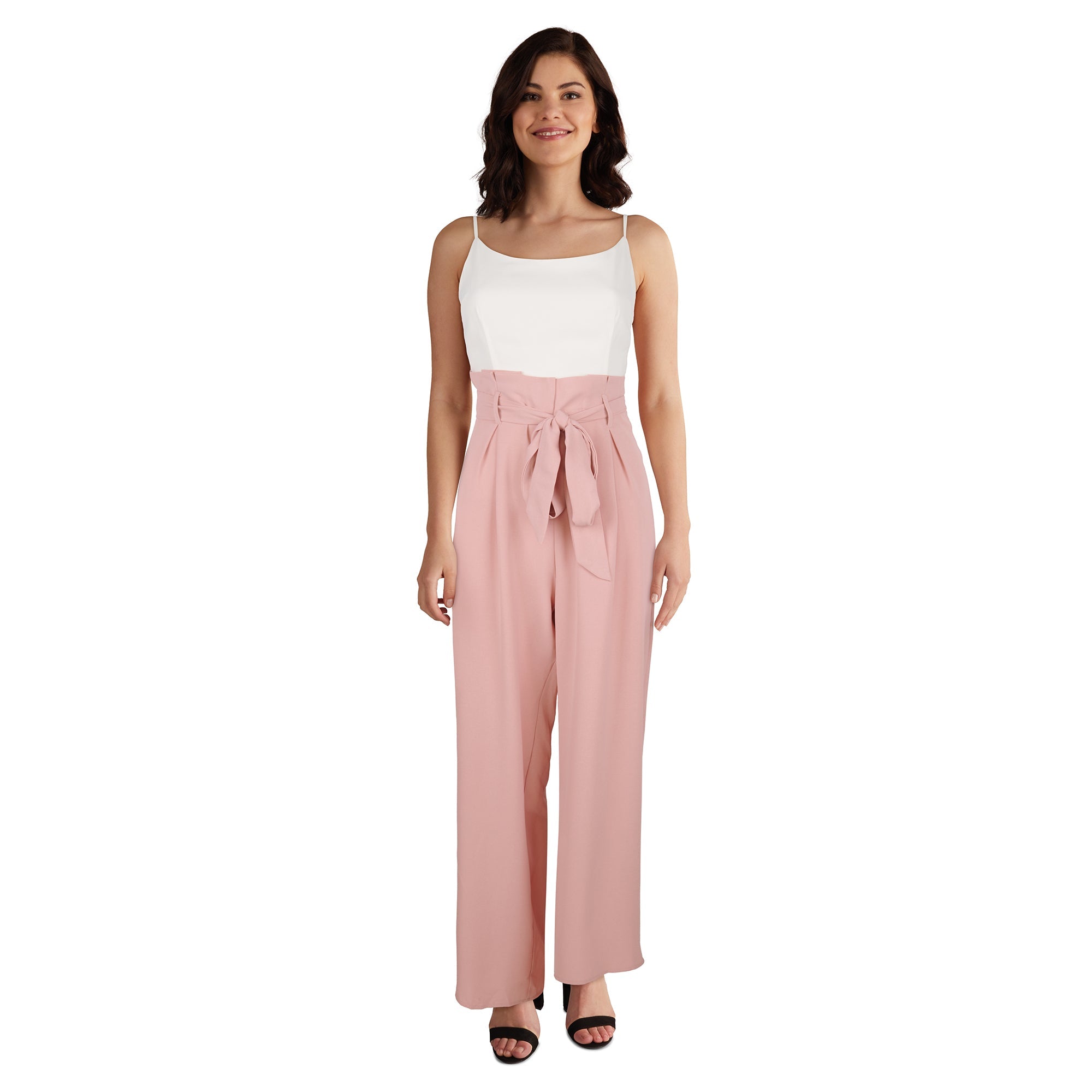 lily morgan Women's Tie-Front Jumpsuit