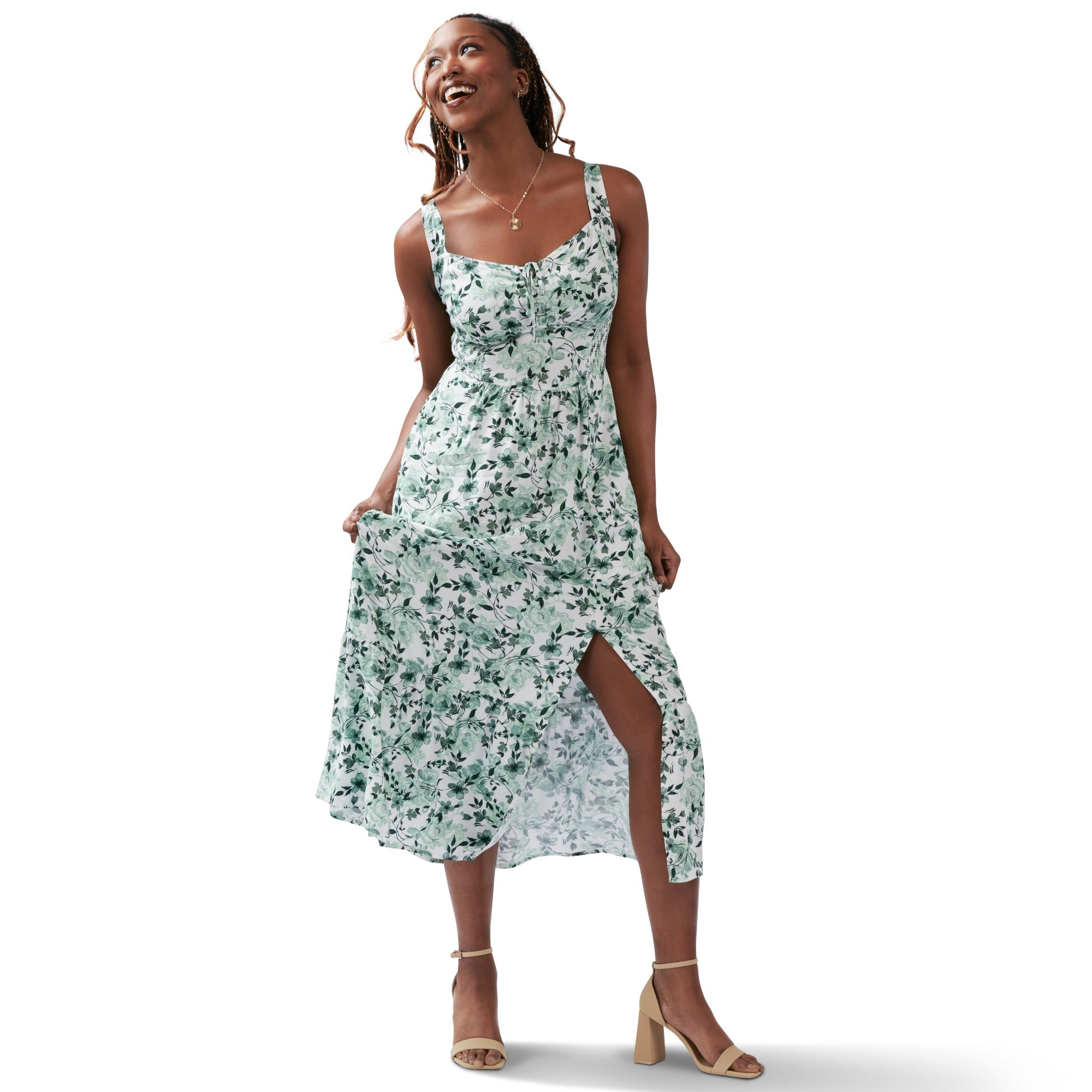 lily morgan Women's Printed Midi Dress
