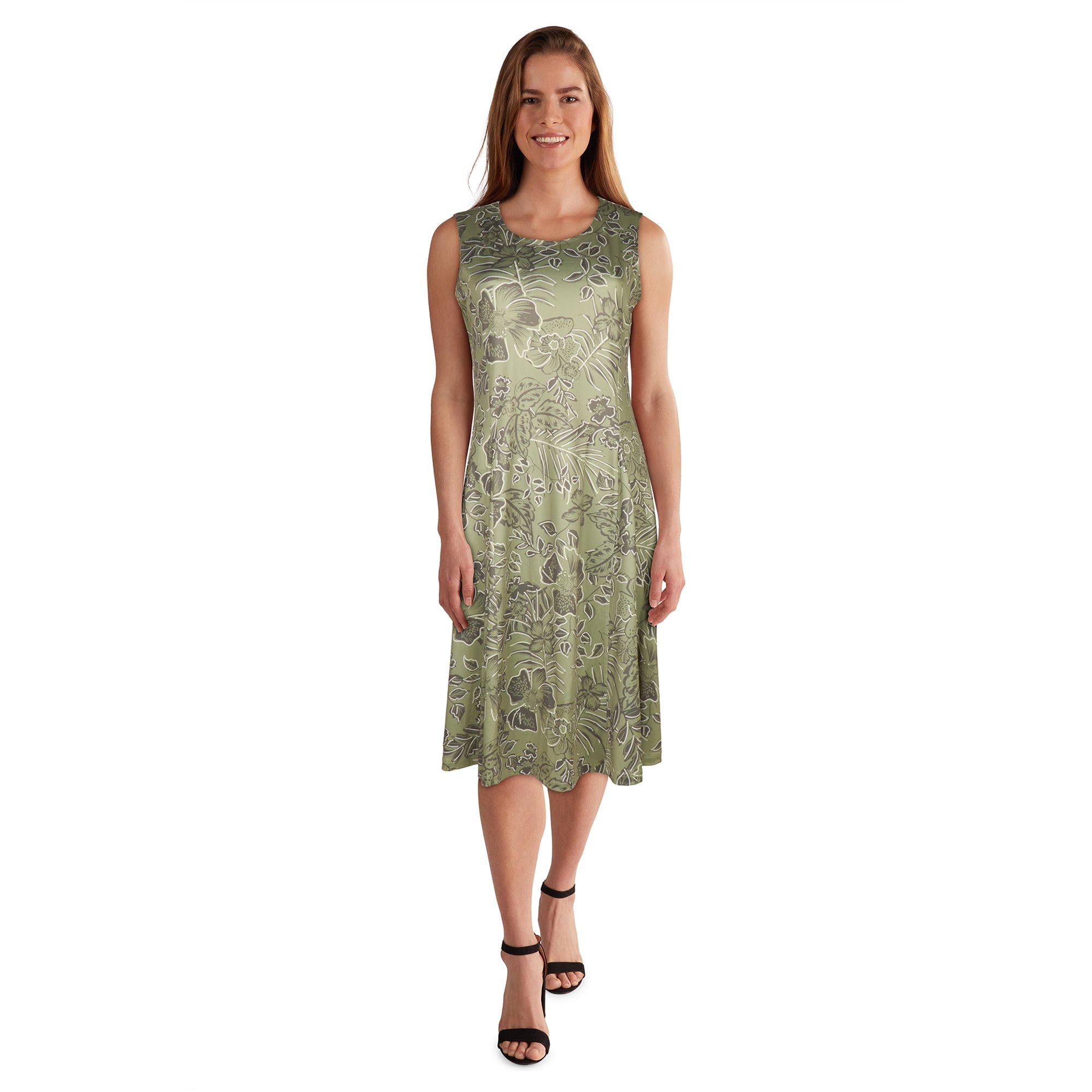 Classic Editions Women's Midi Sleeveless Dress