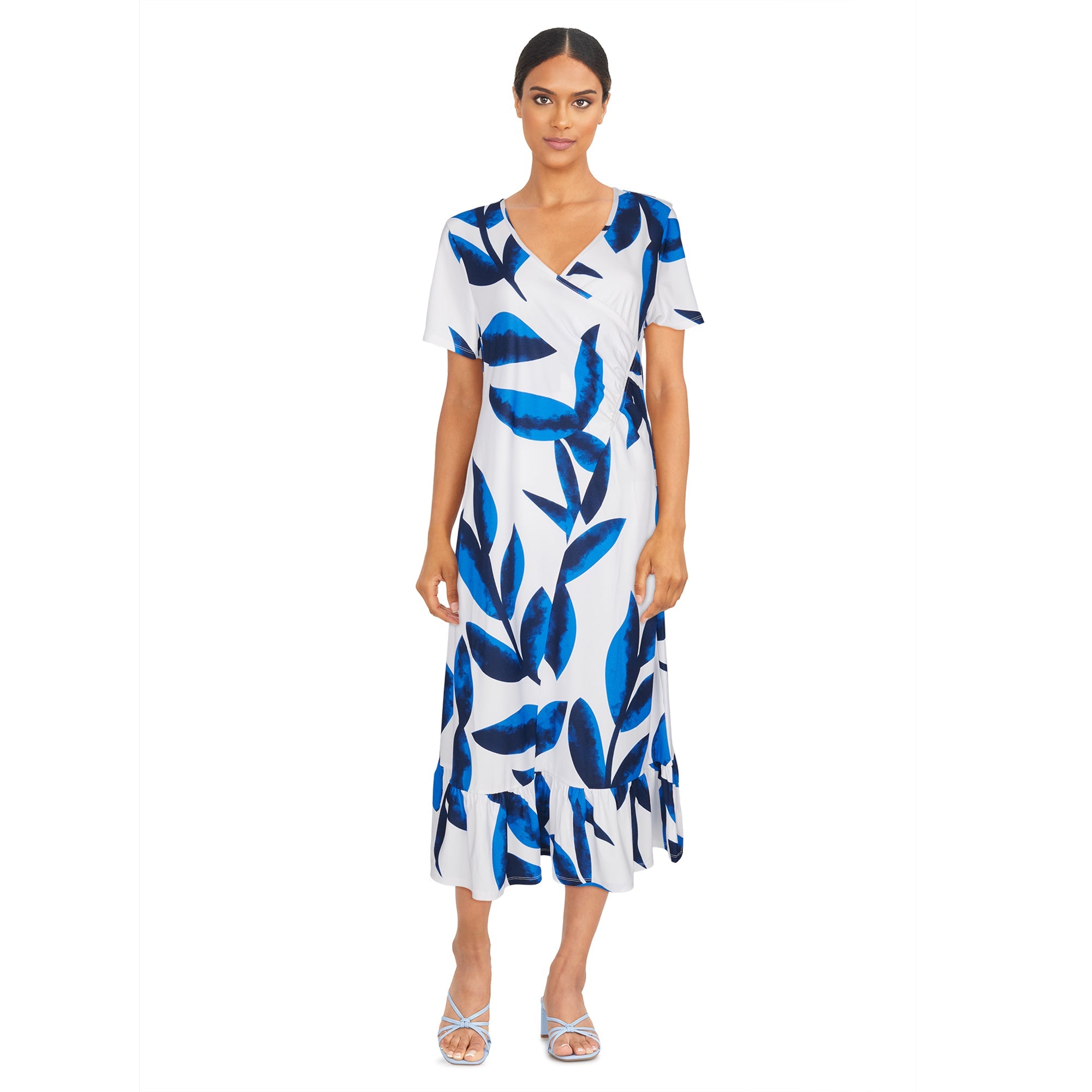 Robe évasée avec fronces sur le côté Classic Editions pour femmes