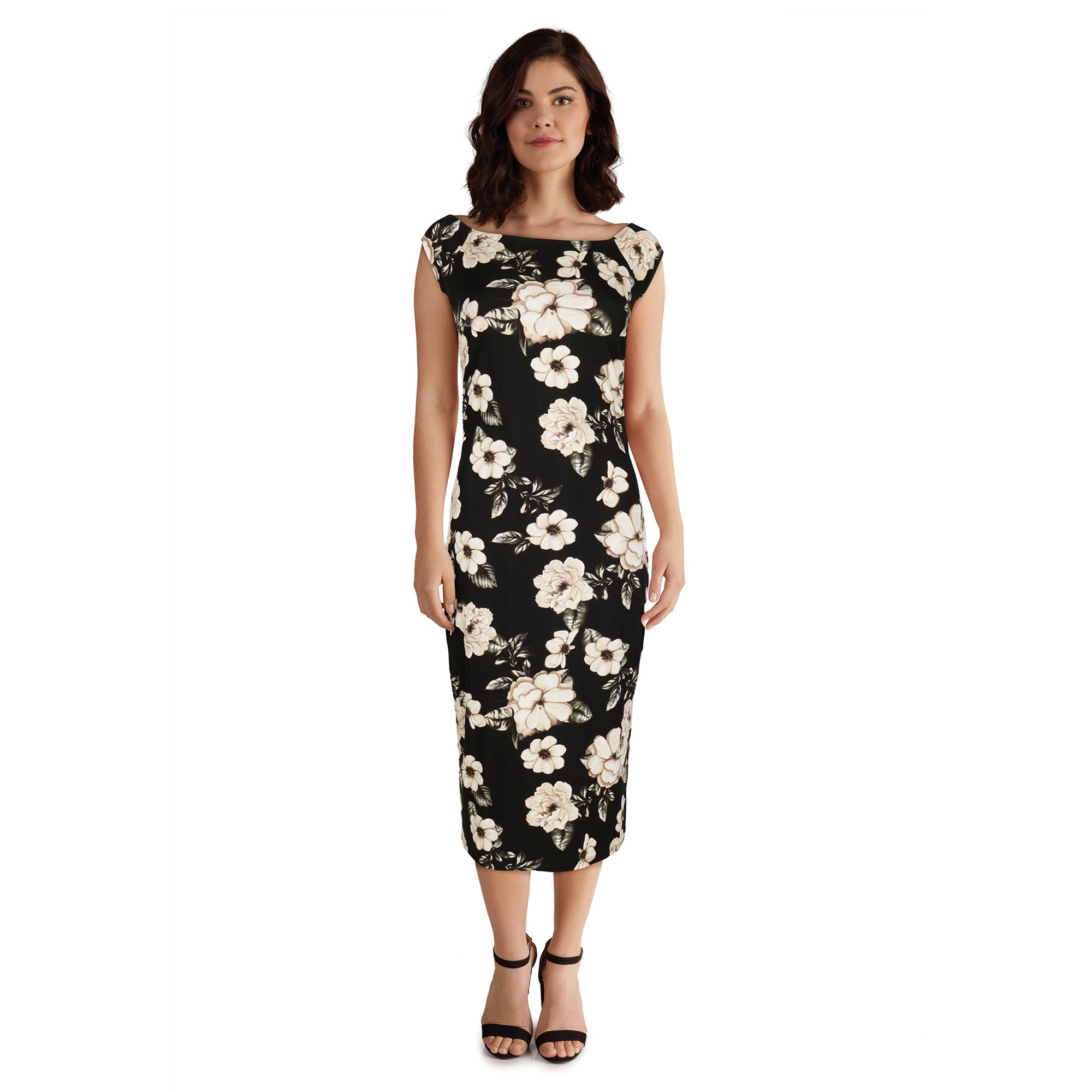 lily morgan Women's Cap Sleeve Midi Dress
