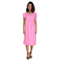 lily morgan Women's Smocked Poplin Midi Dress