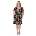 lily morgan Women's Plus Front Button Skater Dress