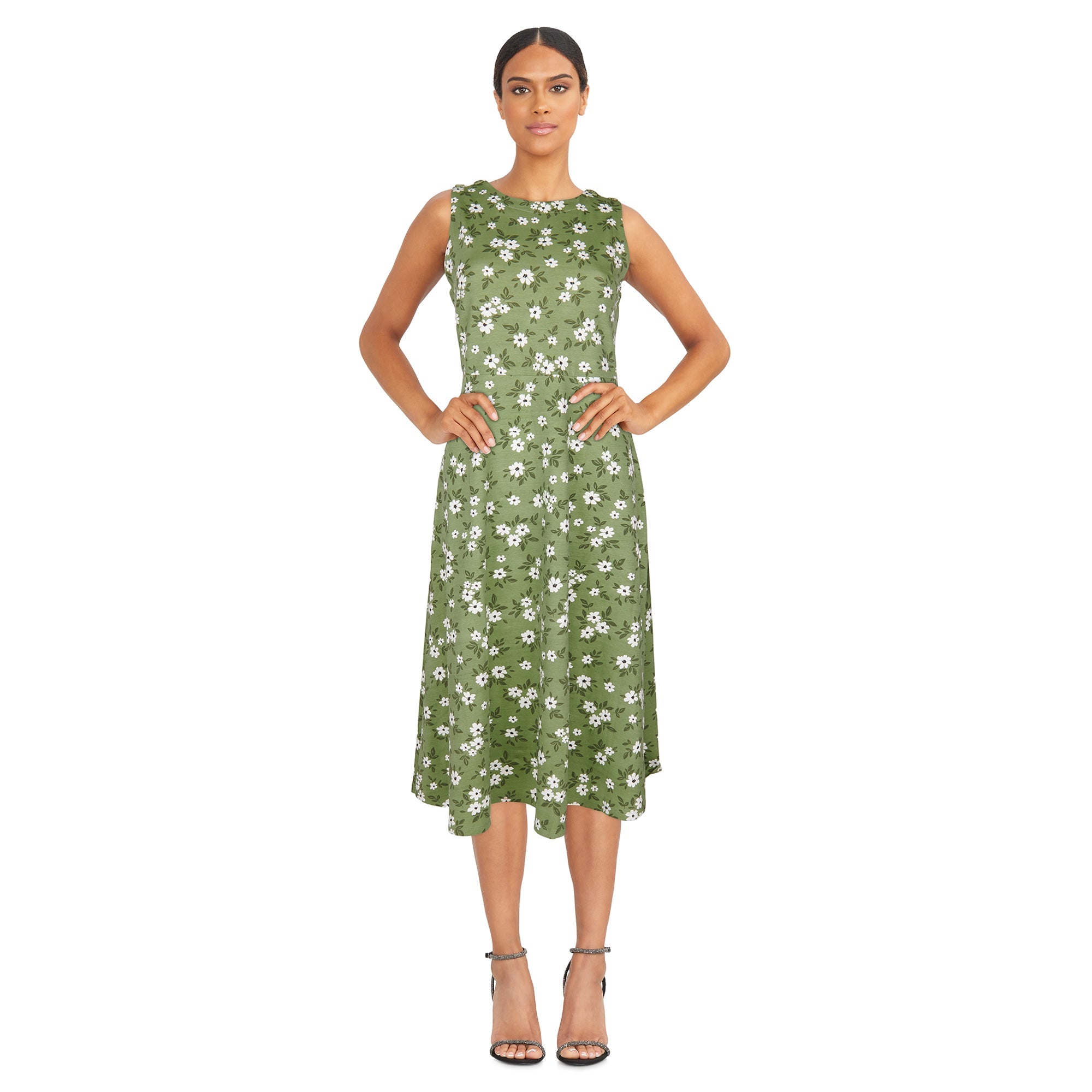 Classic Editions Women's Sleeveless Midi Dress