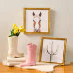 Cowgirl Boot Vase, Pink, 8-in x 4-in x 10-in.