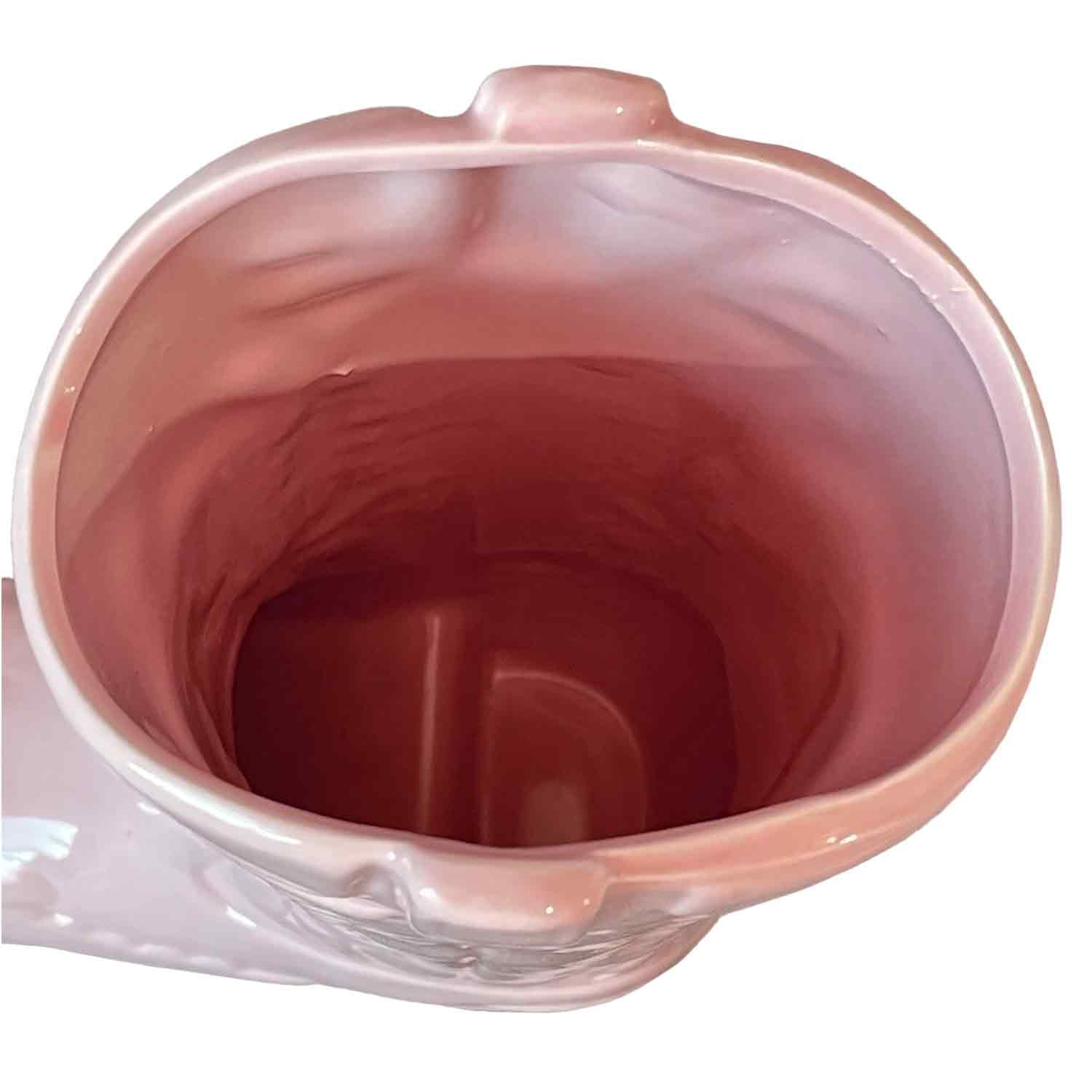 Cowgirl Boot Vase, Pink, 8-in x 4-in x 10-in.