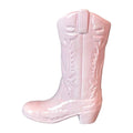 Cowgirl Boot Vase, Pink, 8-in x 4-in x 10-in.