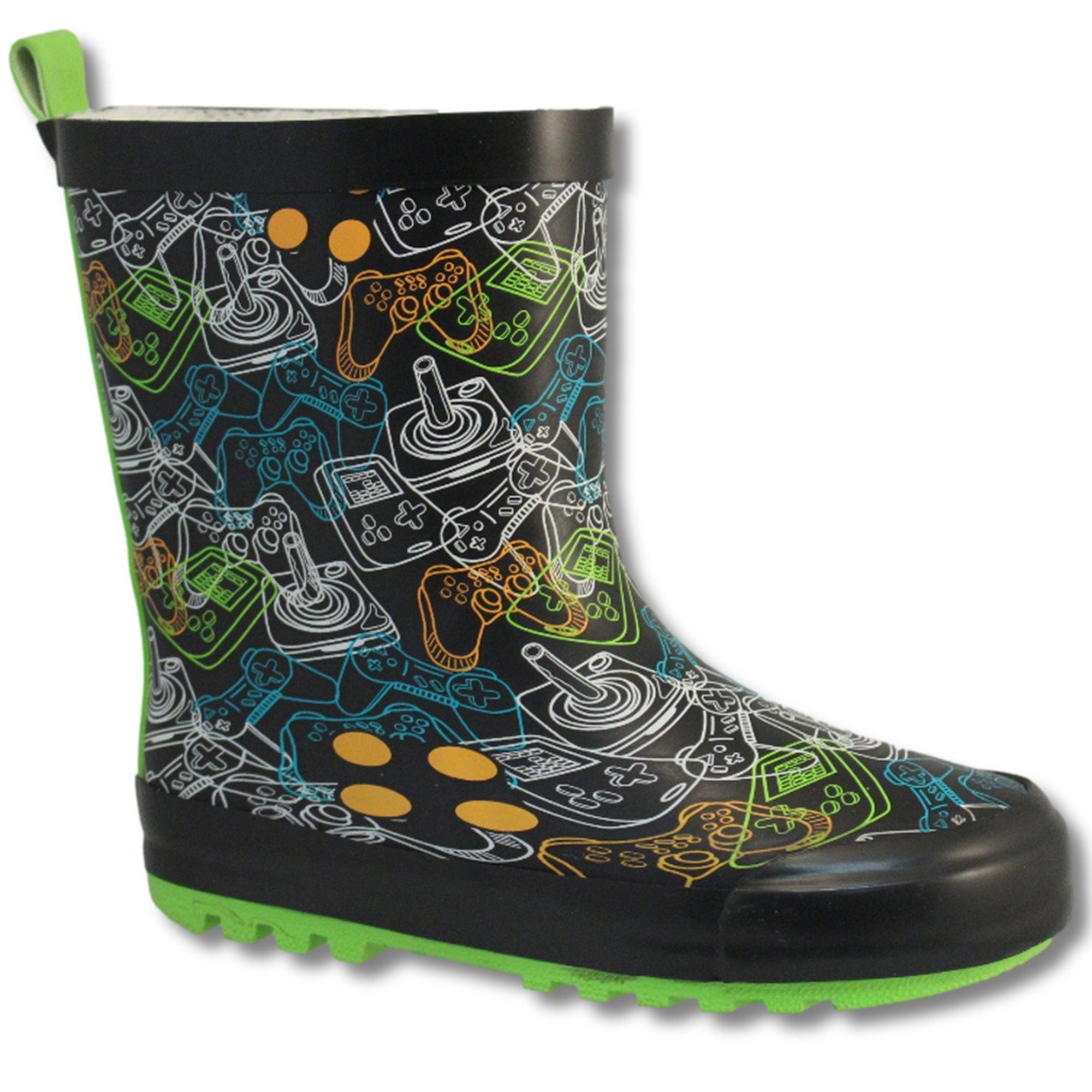 SURVIVAL GEAR Boys' Fleece Lined Rain Boots