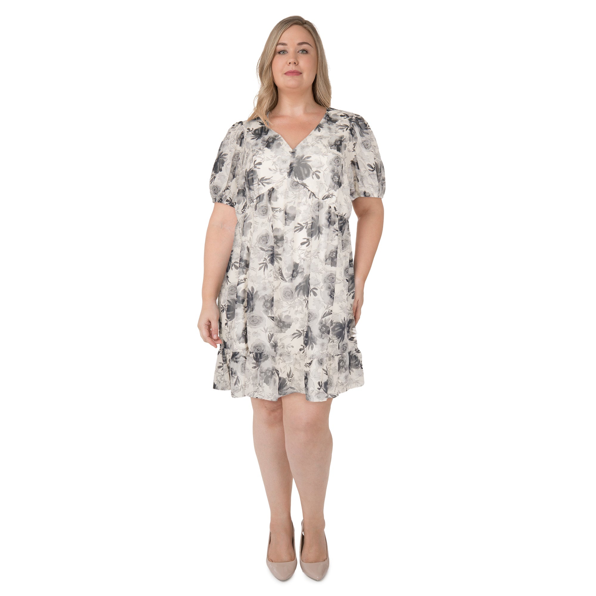 lily morgan Women's Printed Chiffon Dress