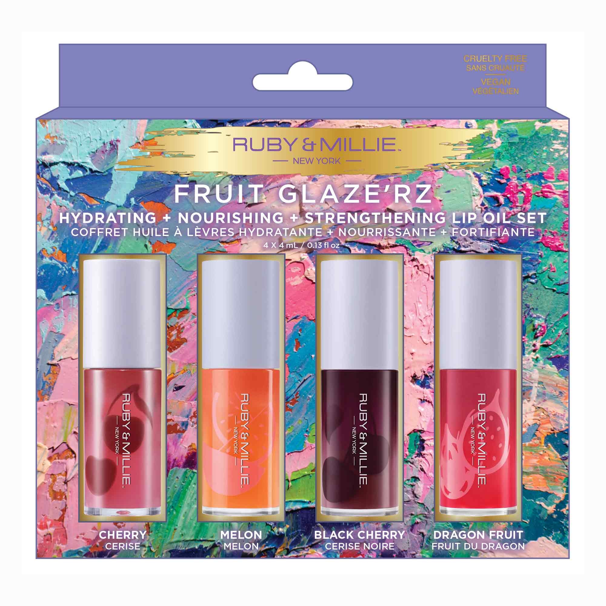 Ruby & Millie Fruit Glaze'rz Lip Oil Set, 4-Pack