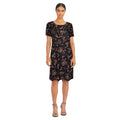 Classic Editions Women's Printed Dress With Necklace