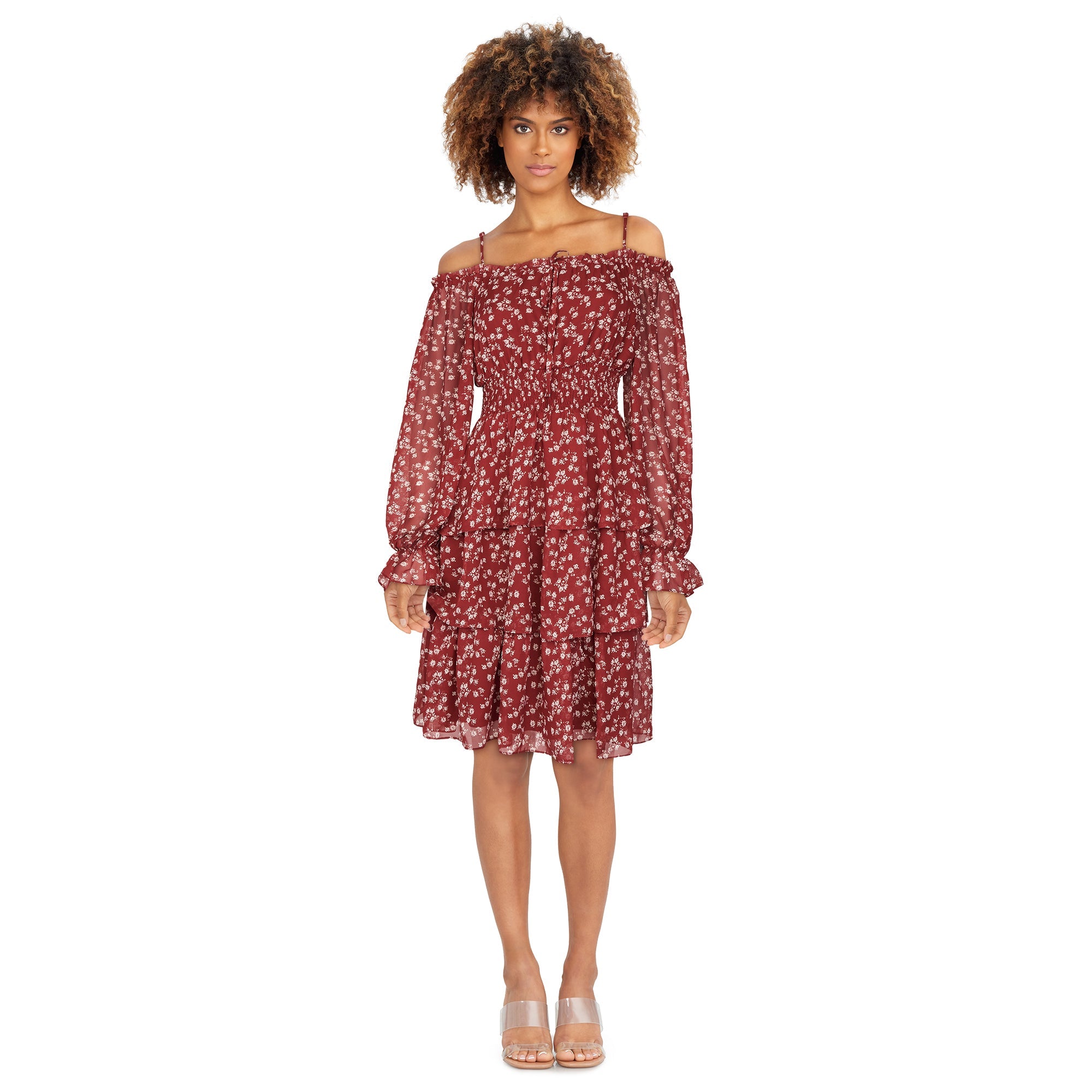 mySTYLE Women's Off-The-Shoulder Mini Dress