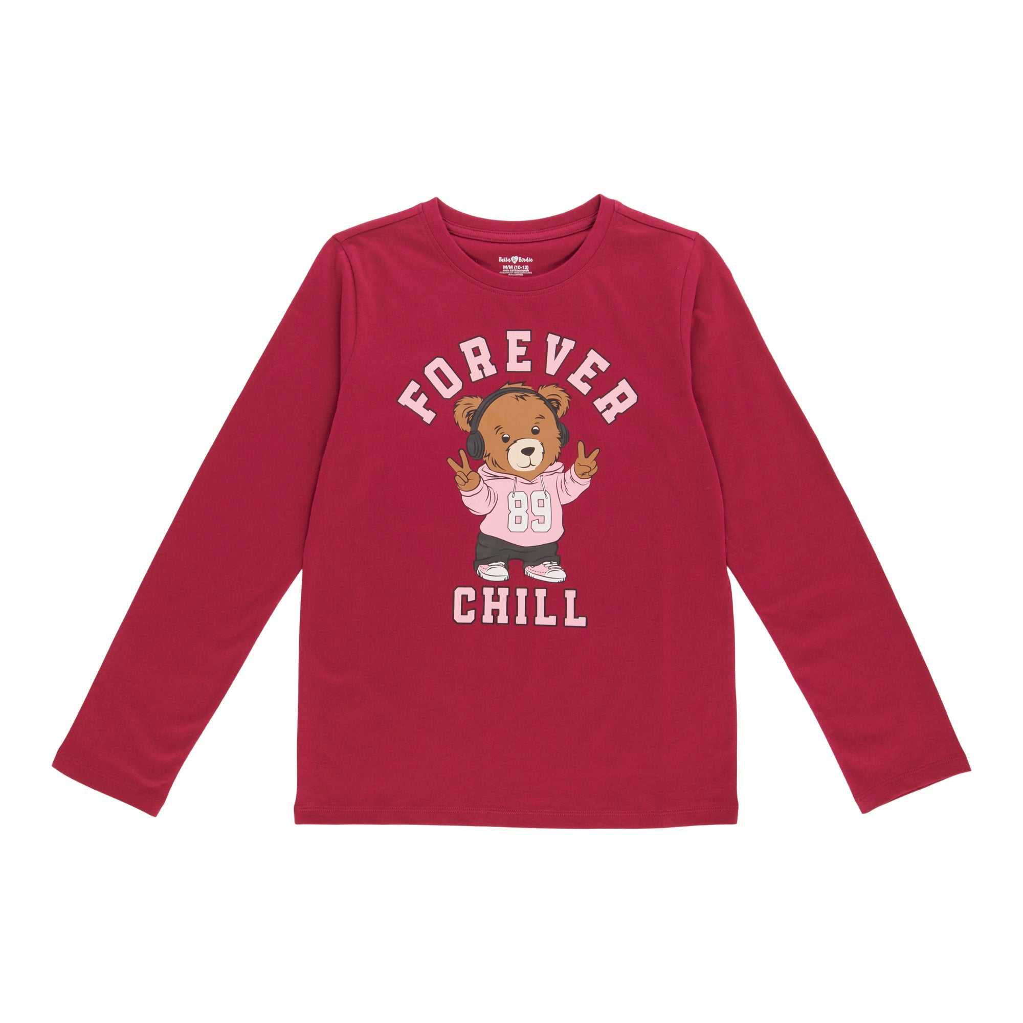 BELLA & BIRDIE Girls' Autumn Flair Long Sleeve Printed T-Shirt