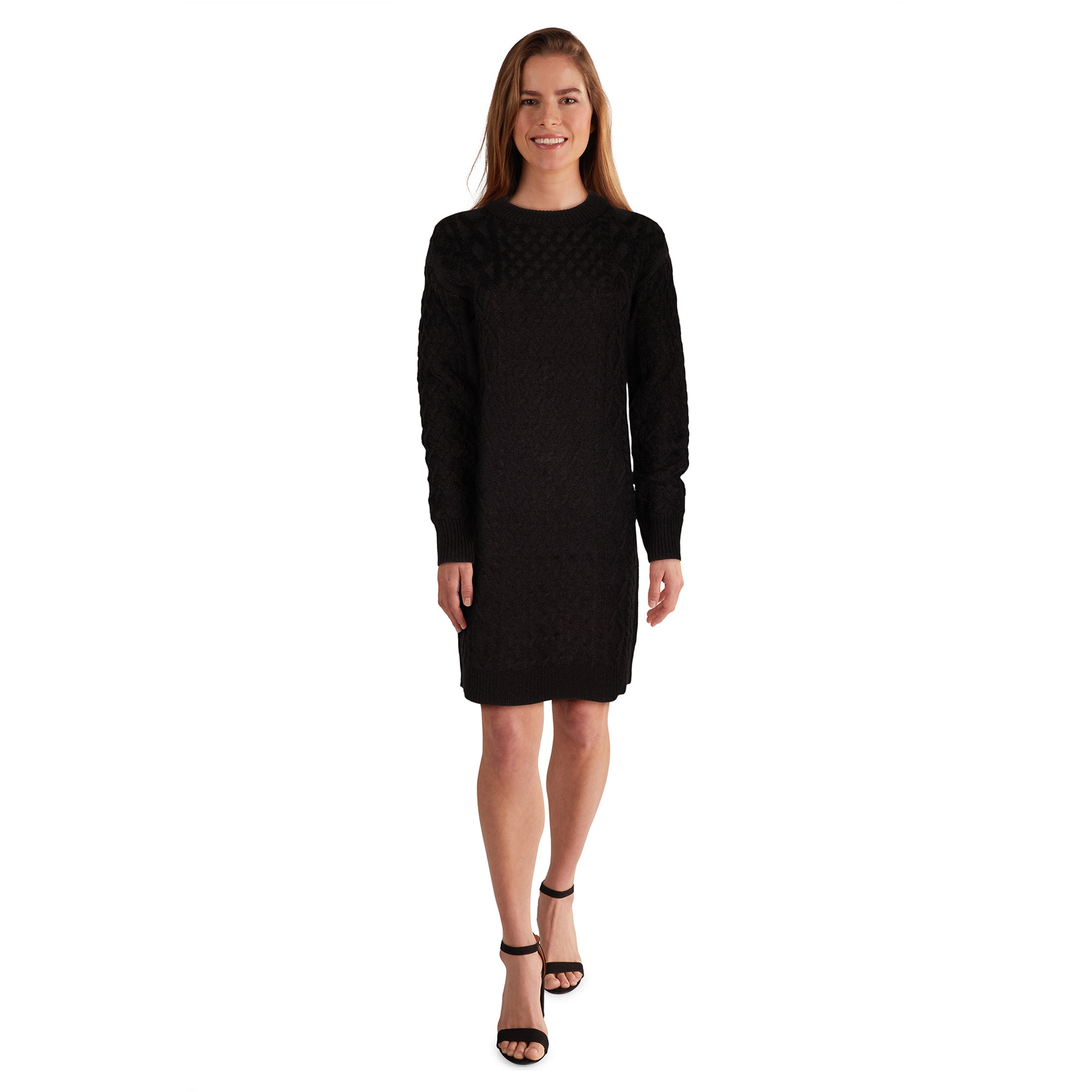 lily morgan Women's Cable Knit Sweater Dress