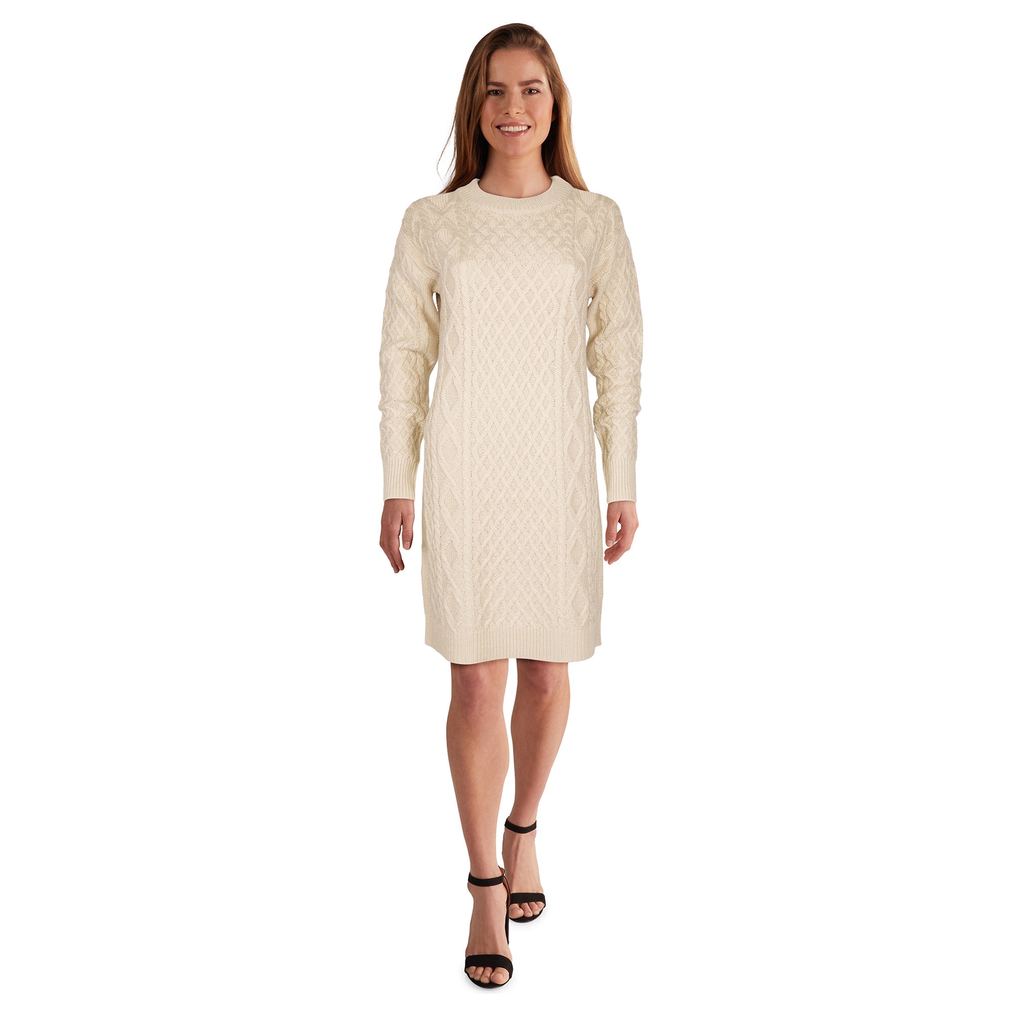lily morgan Women's Cable Knit Sweater Dress