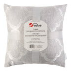 Giant Value Jacquard Cushions, 16-in x 16-in, 2 Pack