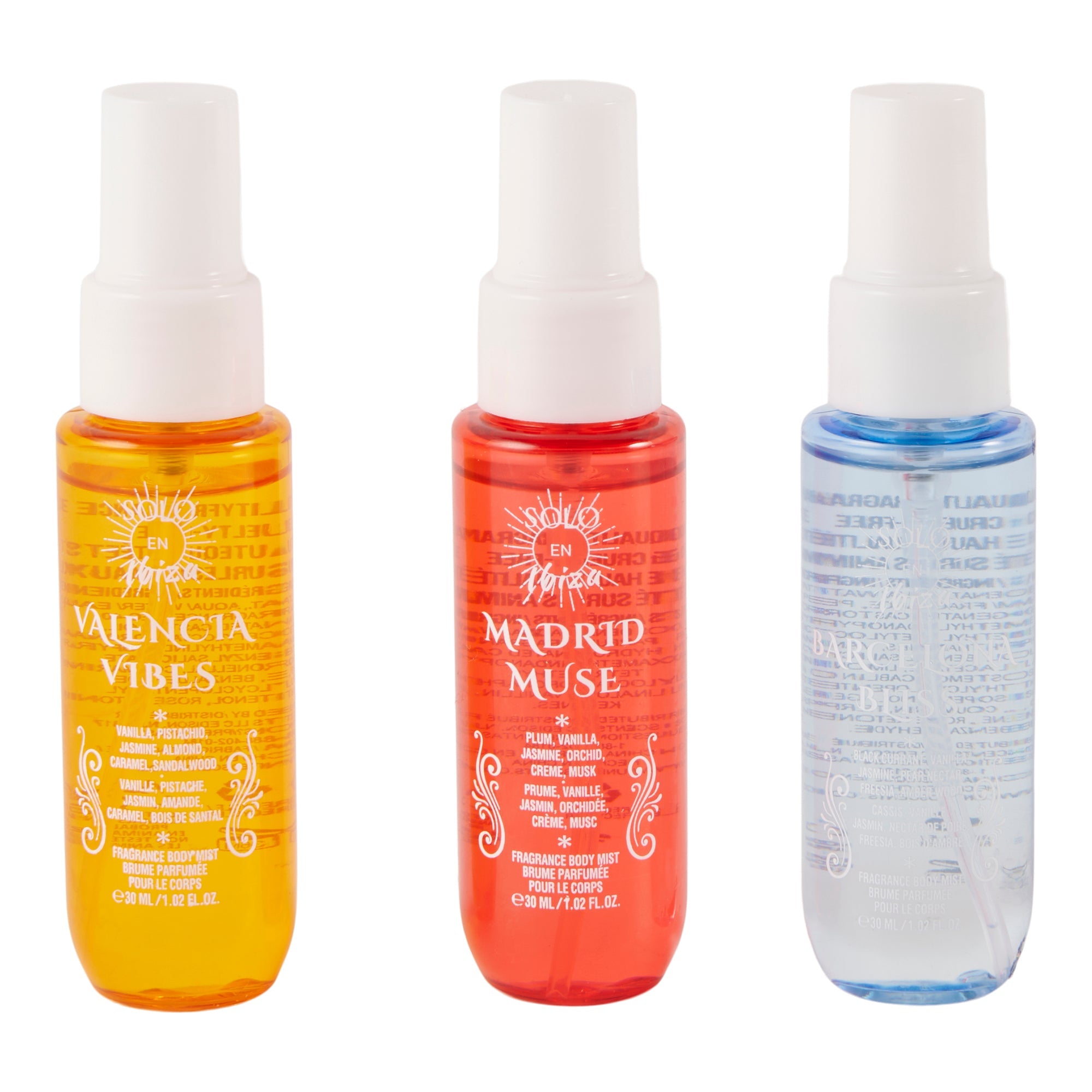 Solo En Ibiza Body Mist Set, 3-Pack, 30 ml