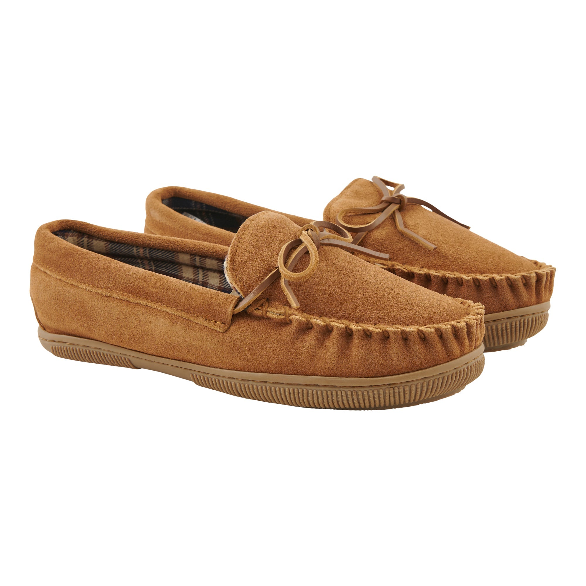Mountain Ridge Men's Genuine Suede Moccasins, Tan