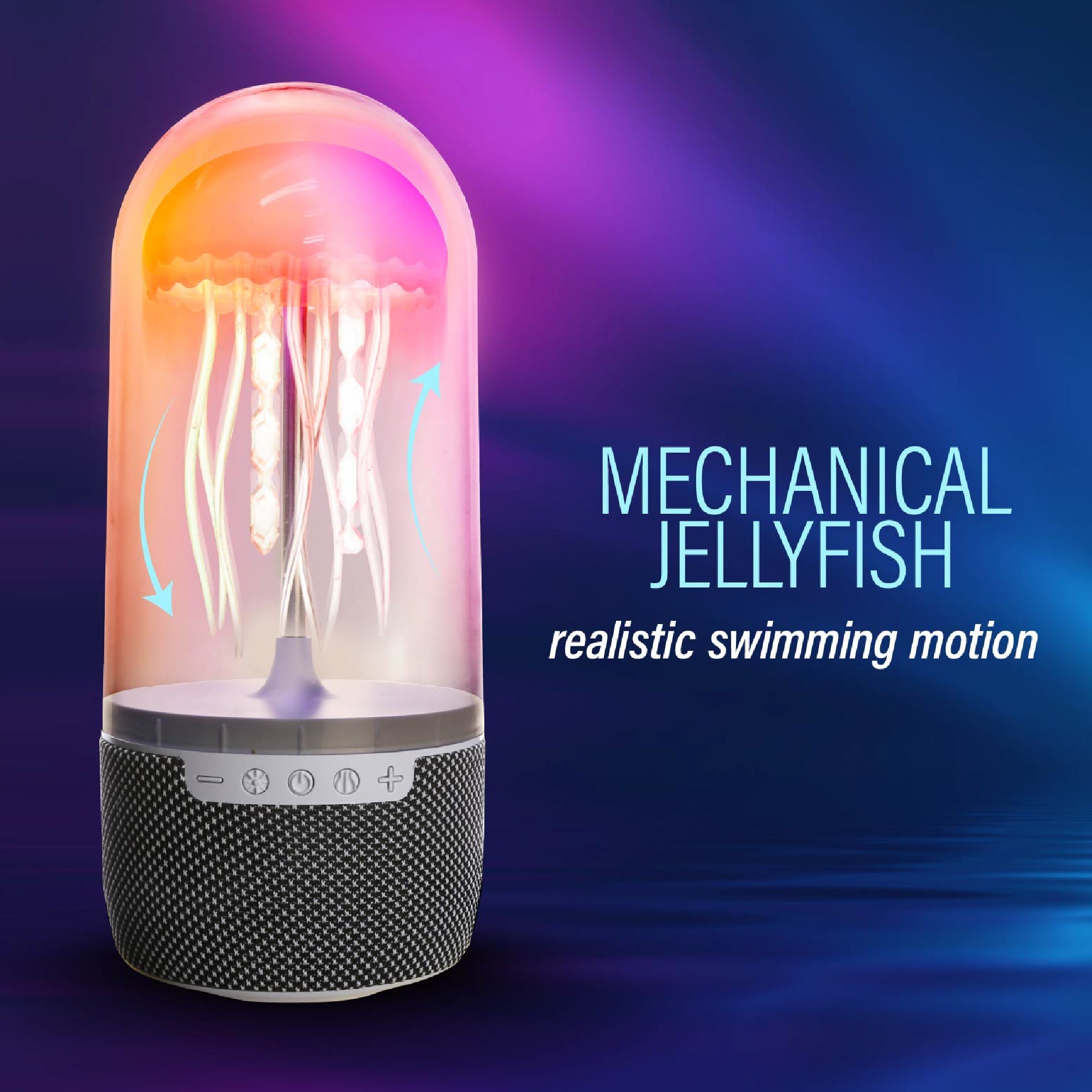 Jellyfish Bluetooth Speaker, 4-in x 4-in x 9-in.