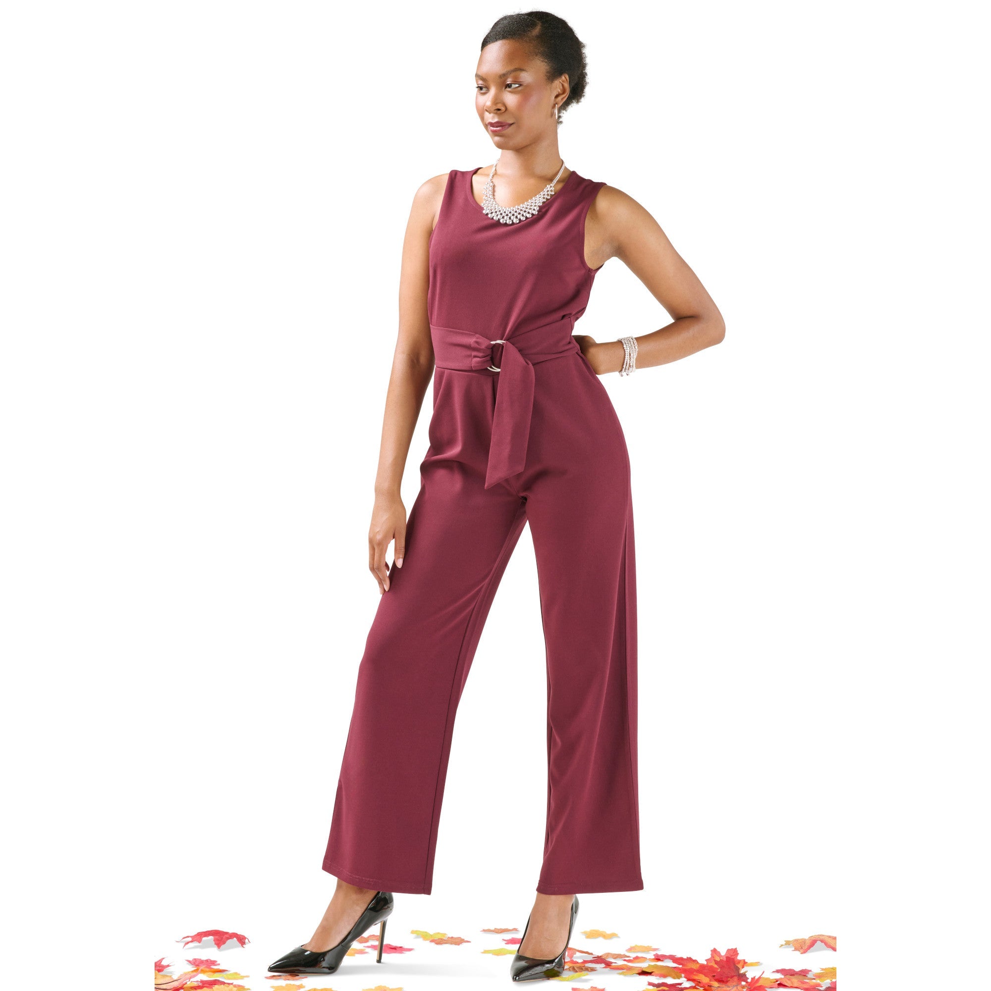 lily morgan Women's Scoop Neck Jumpsuit