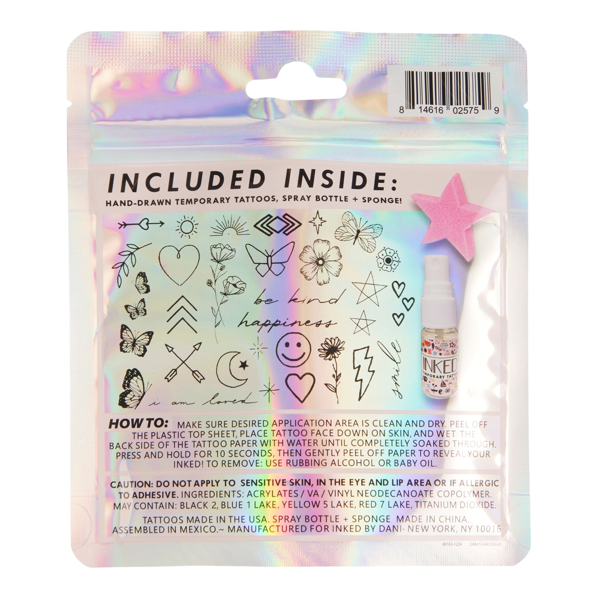 Inked2 Hand Drawn Temporary Tattoo Kit