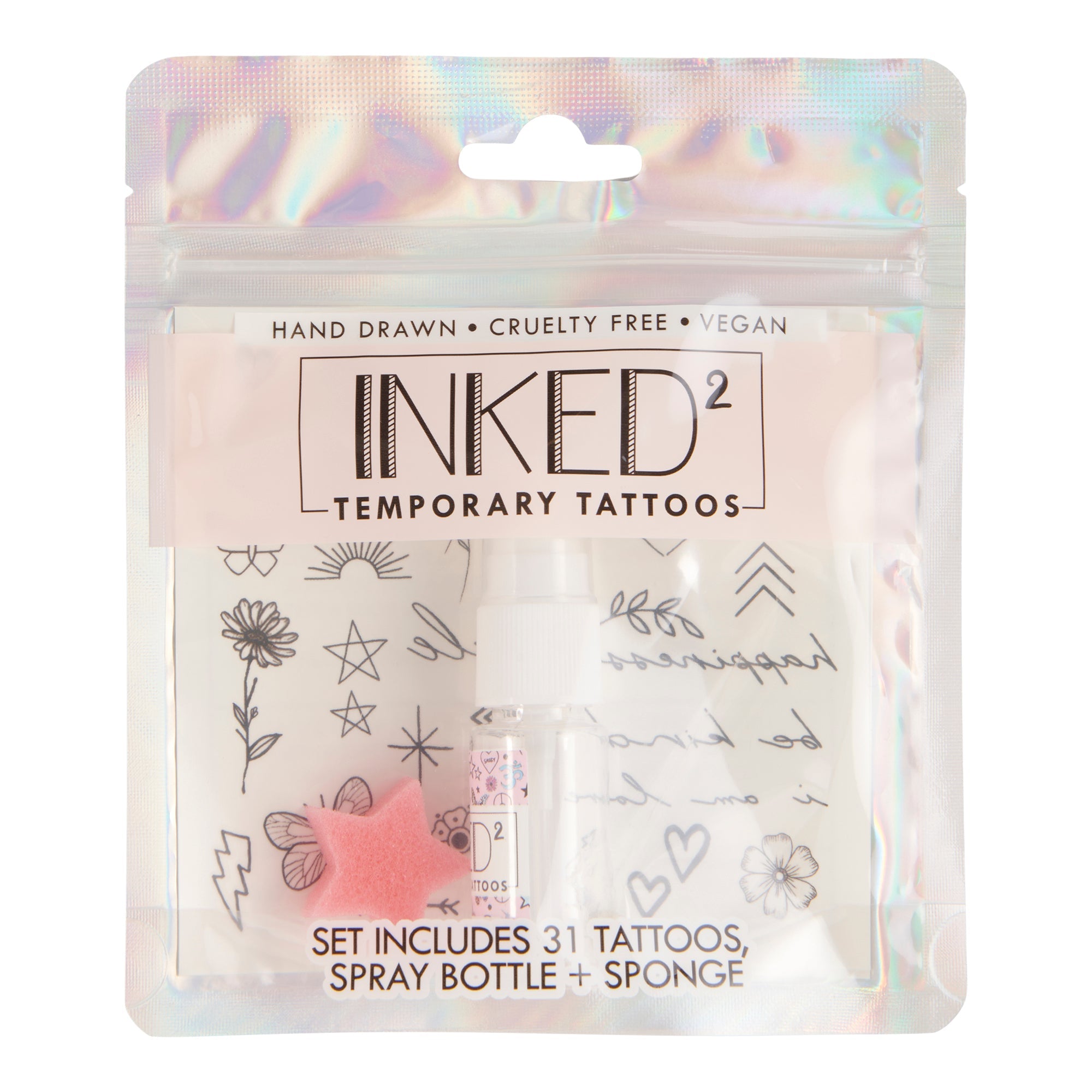 Inked2 Hand Drawn Temporary Tattoo Kit