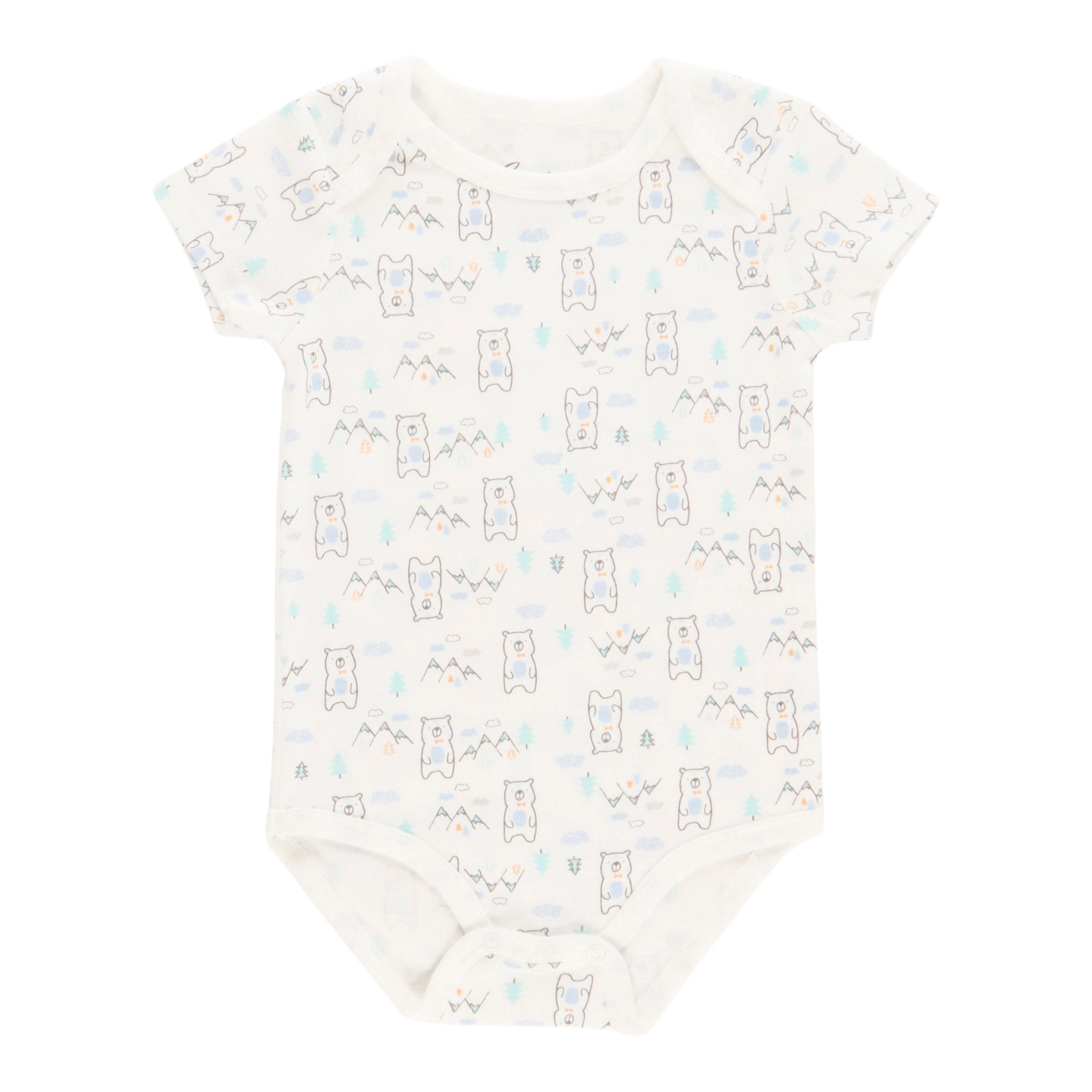 Infant Unisex Short Sleeve Printed Onesie, 0-24 Month