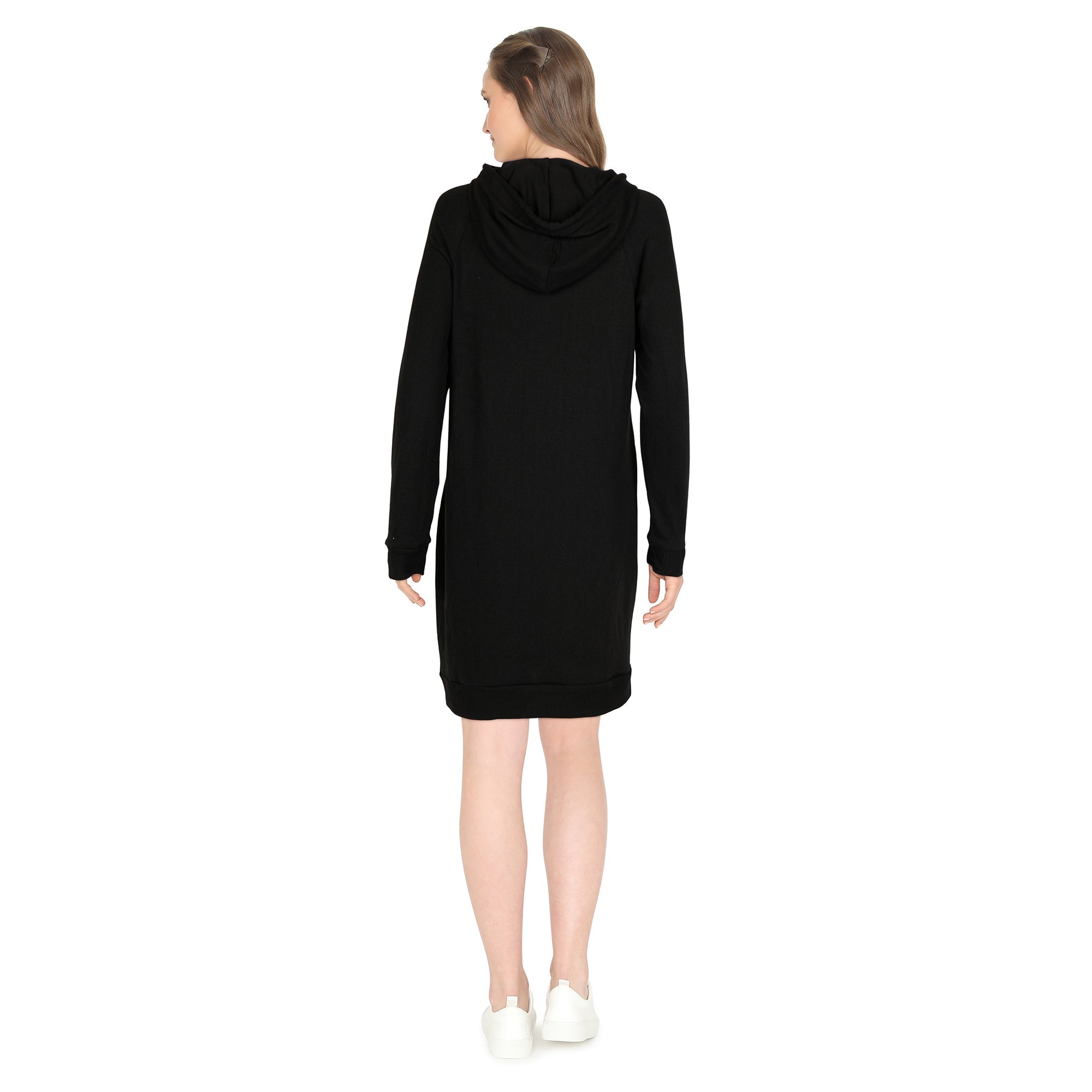 mySTYLE Women's Sweater Knit Hooded Dress