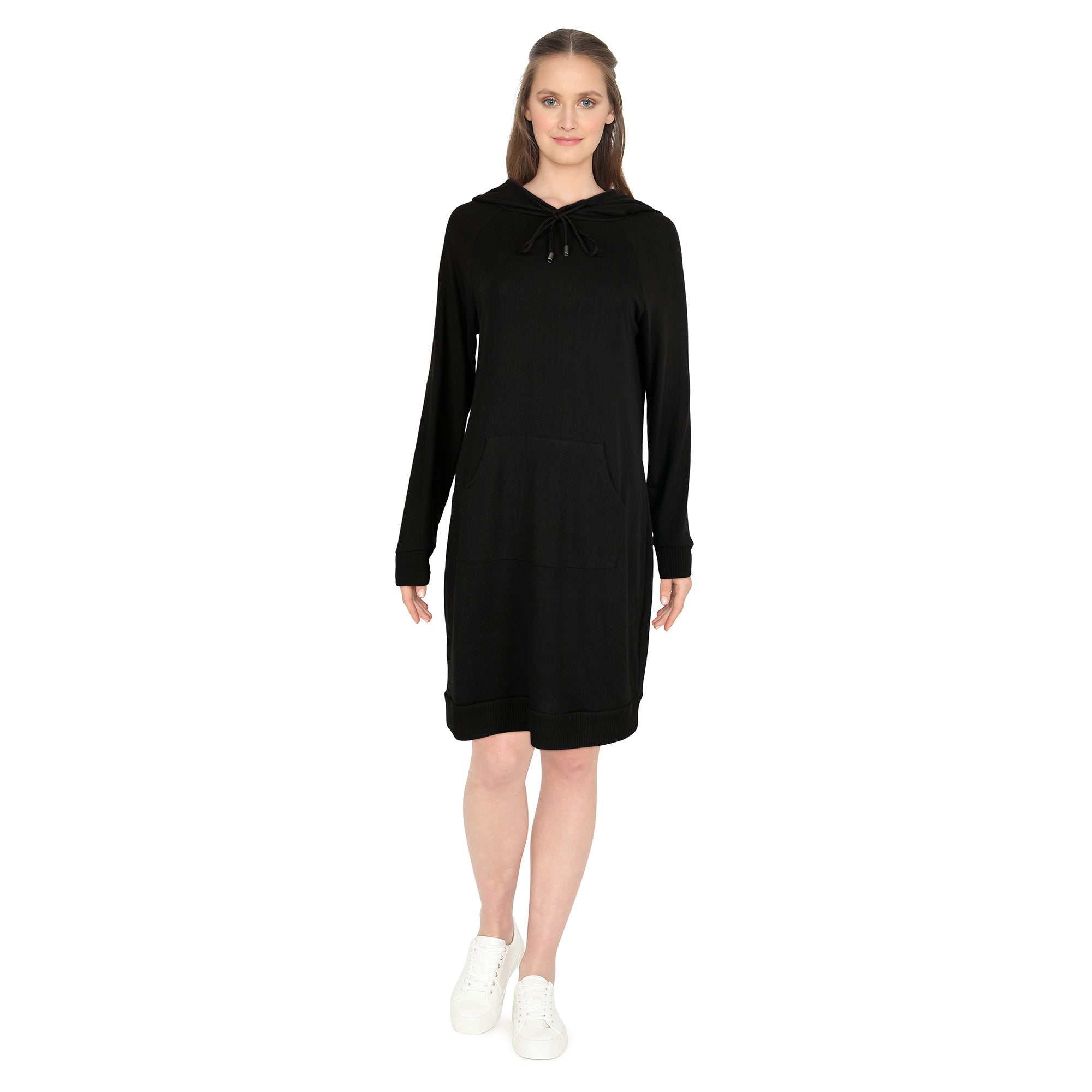 mySTYLE Women's Sweater Knit Hooded Dress
