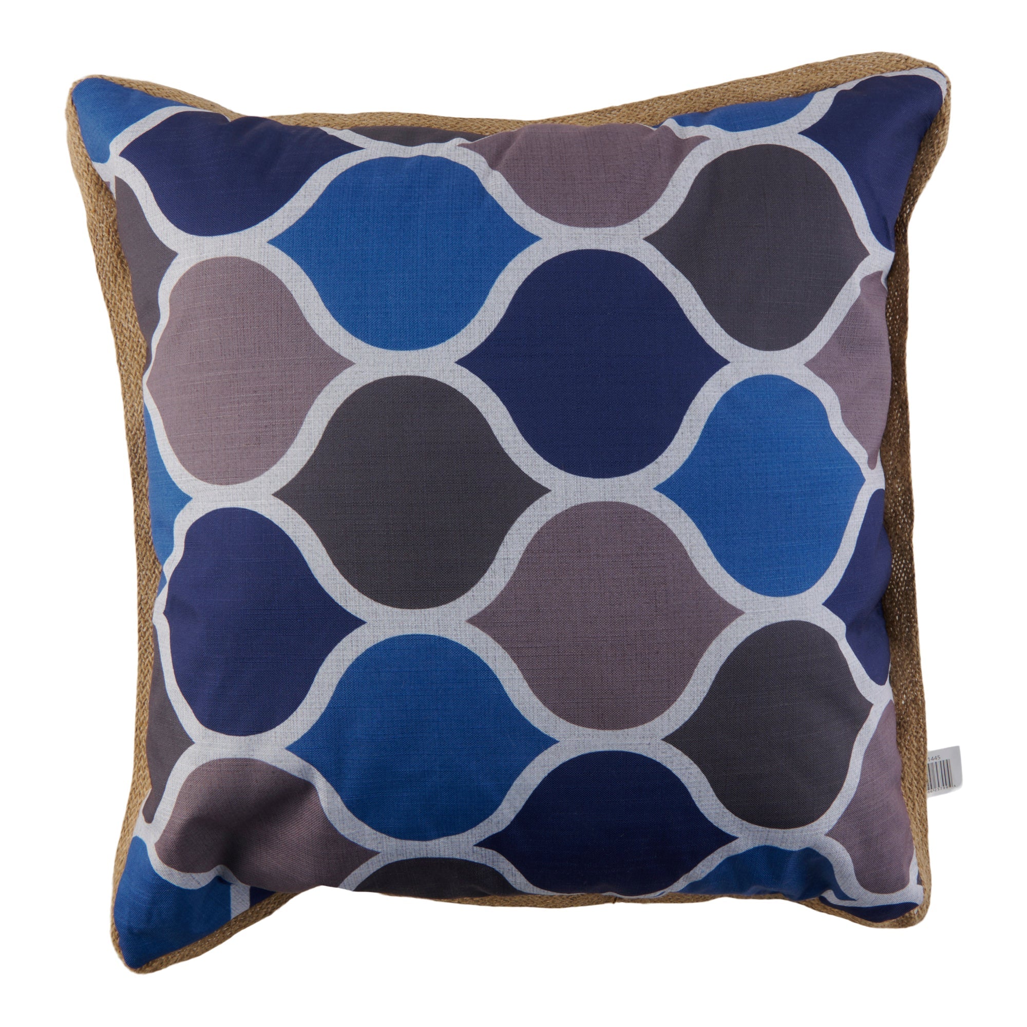 Outdoor Jute Trim Cushion, 20-in x 20-in.