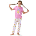BELLA & BIRDIE Girls' Novelty Printed Short Sleeve PJ Set, 2-Piece