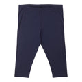mySTYLE Women's Plus Navy Cotton Capri Leggings