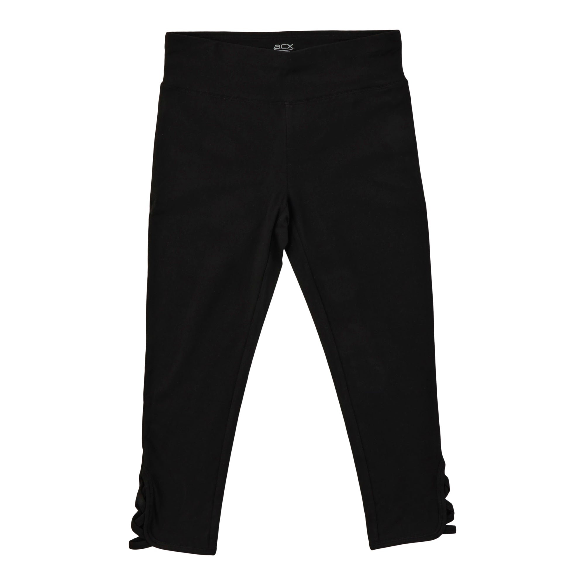 ACX Active Women's Black Side Detail Capri Leggings