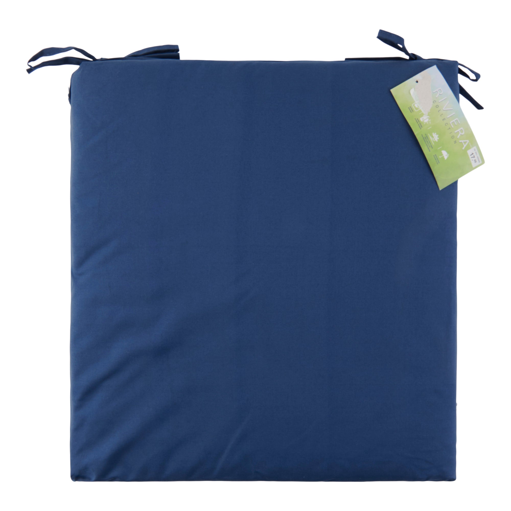Coussin d’extérieur de couleur unie à double usage avec attaches, 17,8 po x 19 po